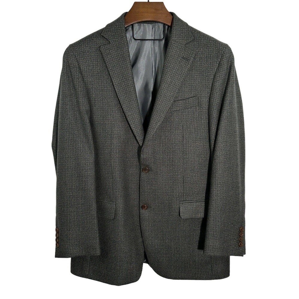 Alan Lebow 100% Luxury Lambs Wool 2 Button Tweed Blazer 40R‎